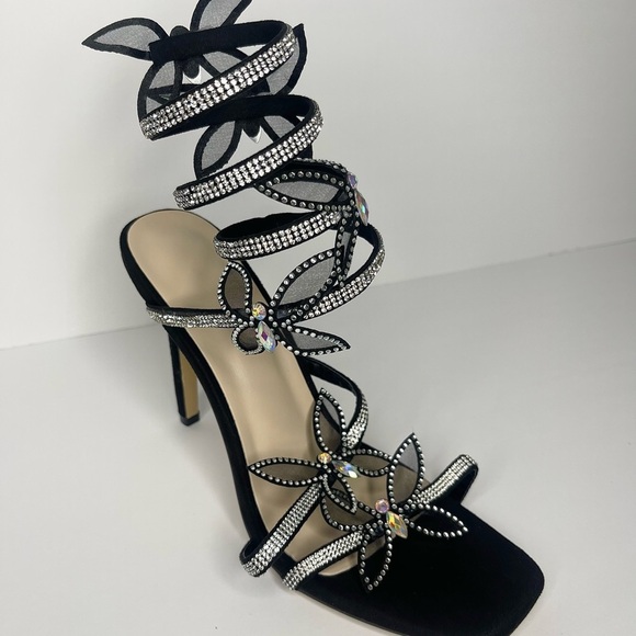 Butterfly Rhinestone Embellished Heels - Picture 5 of 8